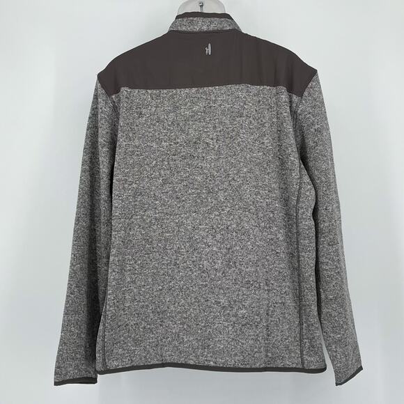 Johnnie-O On Location Arlo Full Zip Knit Jacket in Grey Size XL - Picture 3 of 9